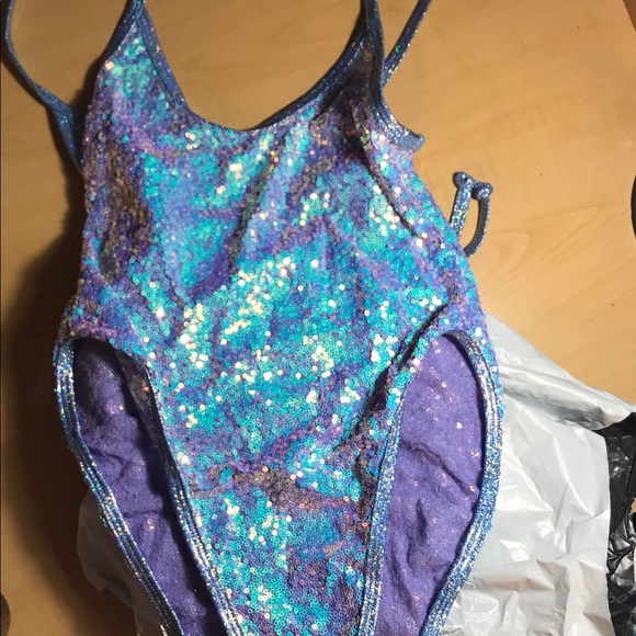 iHeartRaves Other - Sequin Bodysuit - Baby Blue- J. Valentine
